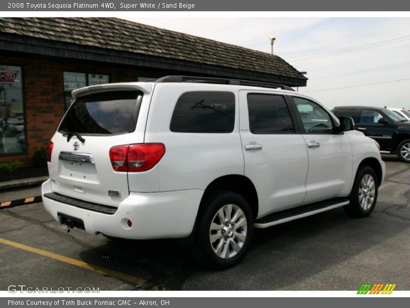 Super White / Sand Beige 2008 Toyota Sequoia Platinum 4WD