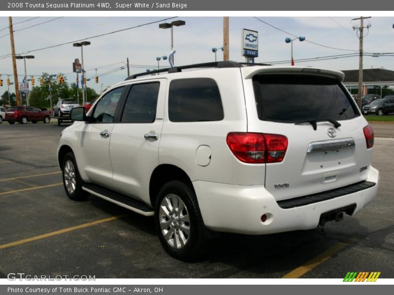 Super White / Sand Beige 2008 Toyota Sequoia Platinum 4WD