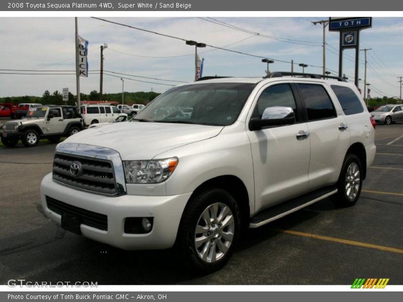 Super White / Sand Beige 2008 Toyota Sequoia Platinum 4WD