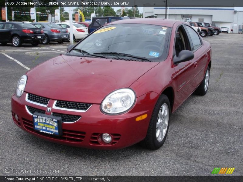 Blaze Red Crystal Pearlcoat / Dark Slate Gray 2005 Dodge Neon SXT