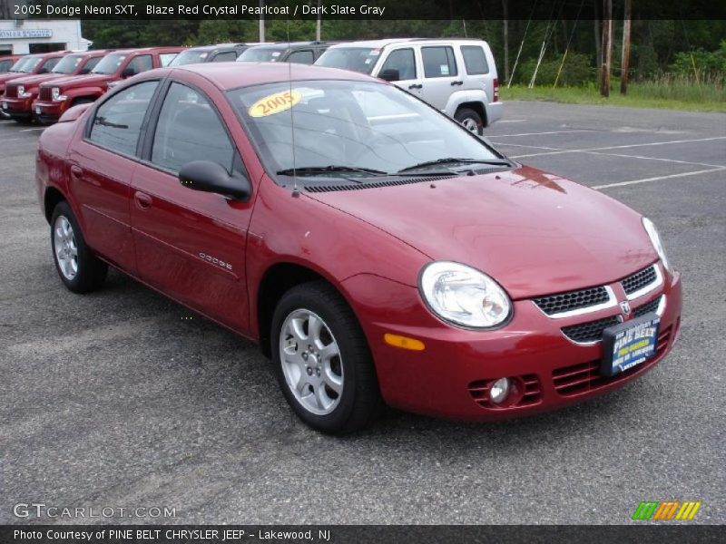 Blaze Red Crystal Pearlcoat / Dark Slate Gray 2005 Dodge Neon SXT