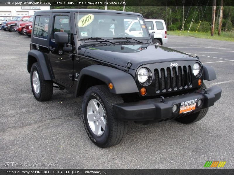 Black / Dark Slate Gray/Medium Slate Gray 2009 Jeep Wrangler X 4x4