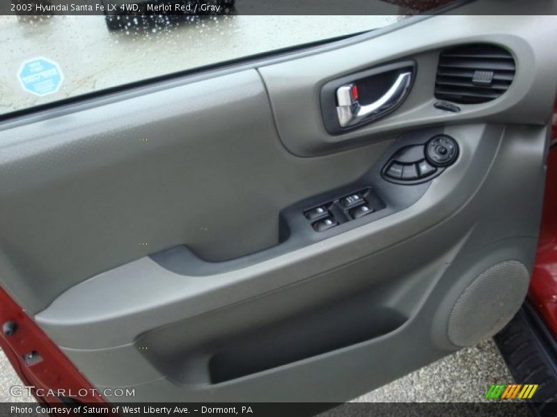 Merlot Red / Gray 2003 Hyundai Santa Fe LX 4WD