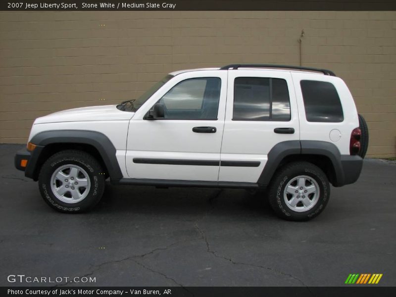 Stone White / Medium Slate Gray 2007 Jeep Liberty Sport
