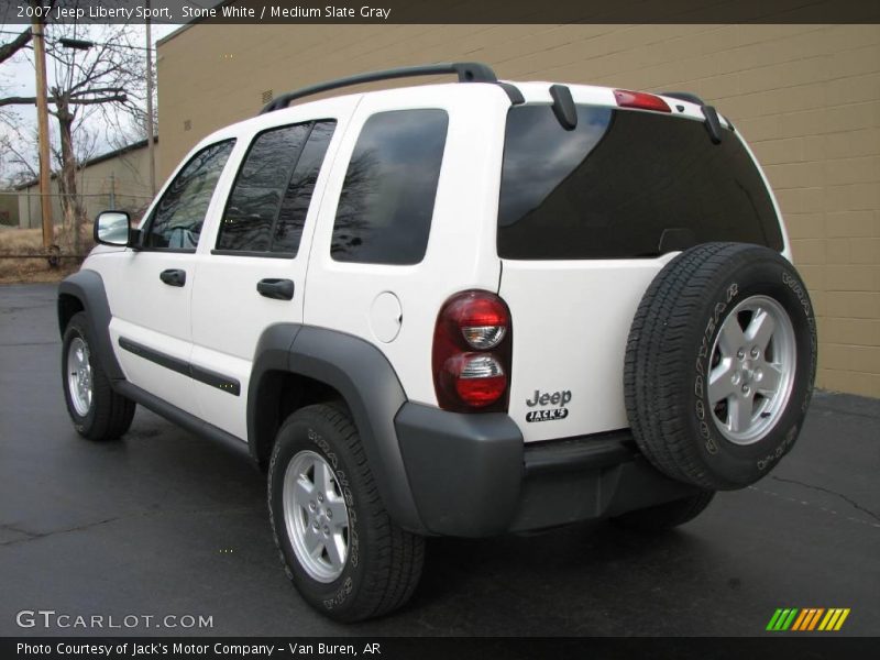 Stone White / Medium Slate Gray 2007 Jeep Liberty Sport