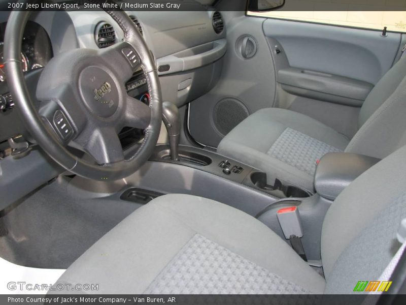 Stone White / Medium Slate Gray 2007 Jeep Liberty Sport