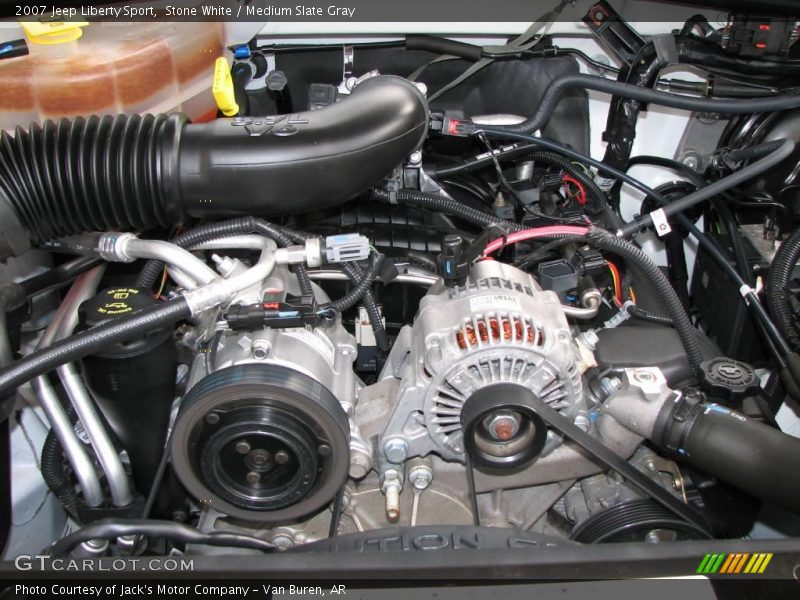 Stone White / Medium Slate Gray 2007 Jeep Liberty Sport