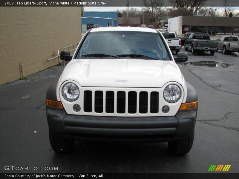 Stone White / Medium Slate Gray 2007 Jeep Liberty Sport
