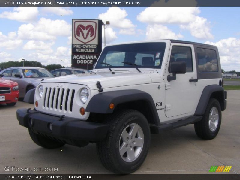 Stone White / Dark Slate Gray/Medium Slate Gray 2008 Jeep Wrangler X 4x4