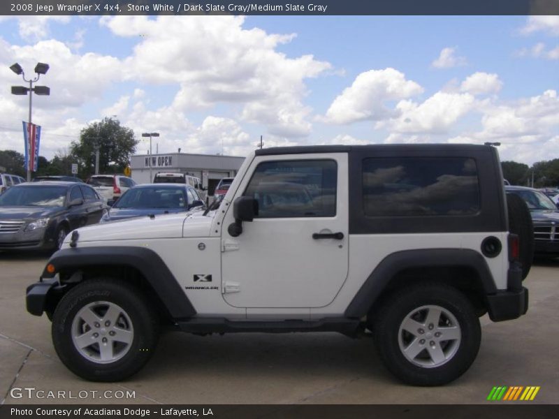 Stone White / Dark Slate Gray/Medium Slate Gray 2008 Jeep Wrangler X 4x4