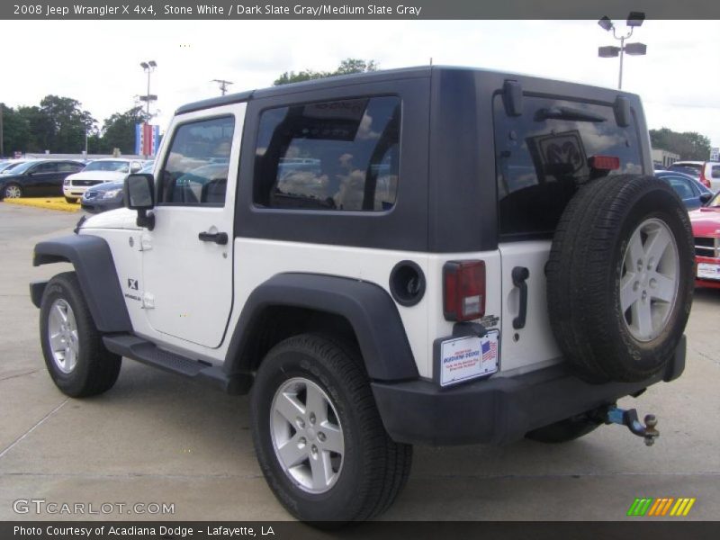 Stone White / Dark Slate Gray/Medium Slate Gray 2008 Jeep Wrangler X 4x4