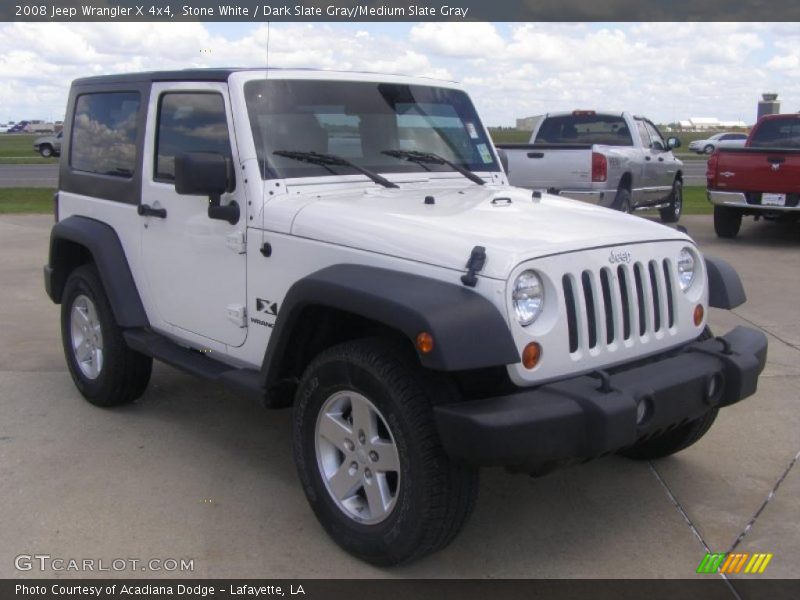 Stone White / Dark Slate Gray/Medium Slate Gray 2008 Jeep Wrangler X 4x4