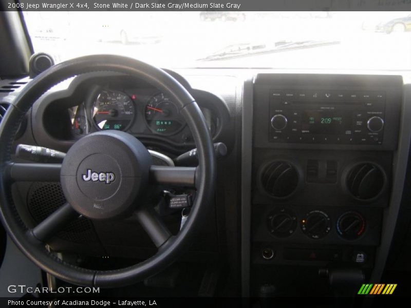 Stone White / Dark Slate Gray/Medium Slate Gray 2008 Jeep Wrangler X 4x4