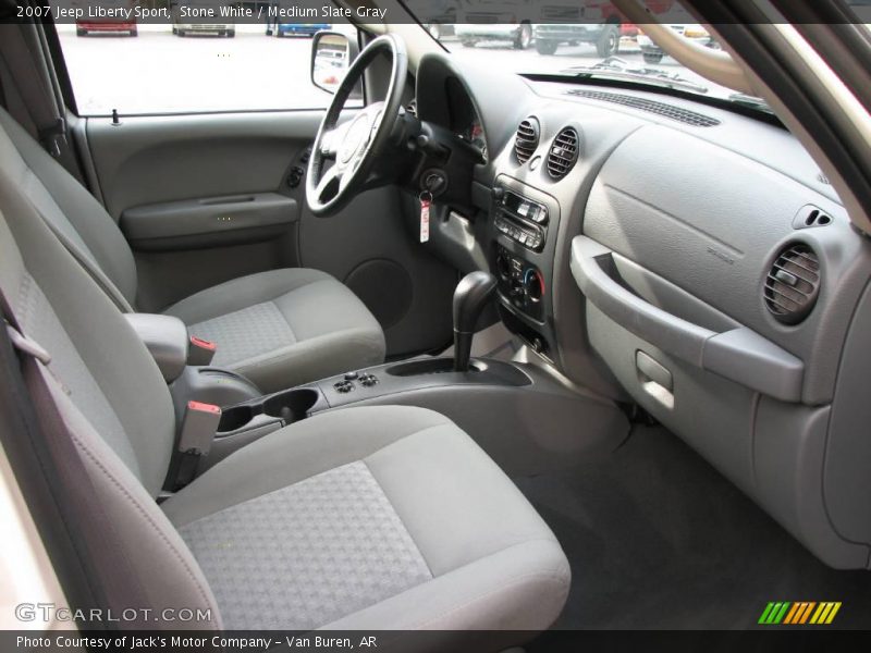 Stone White / Medium Slate Gray 2007 Jeep Liberty Sport