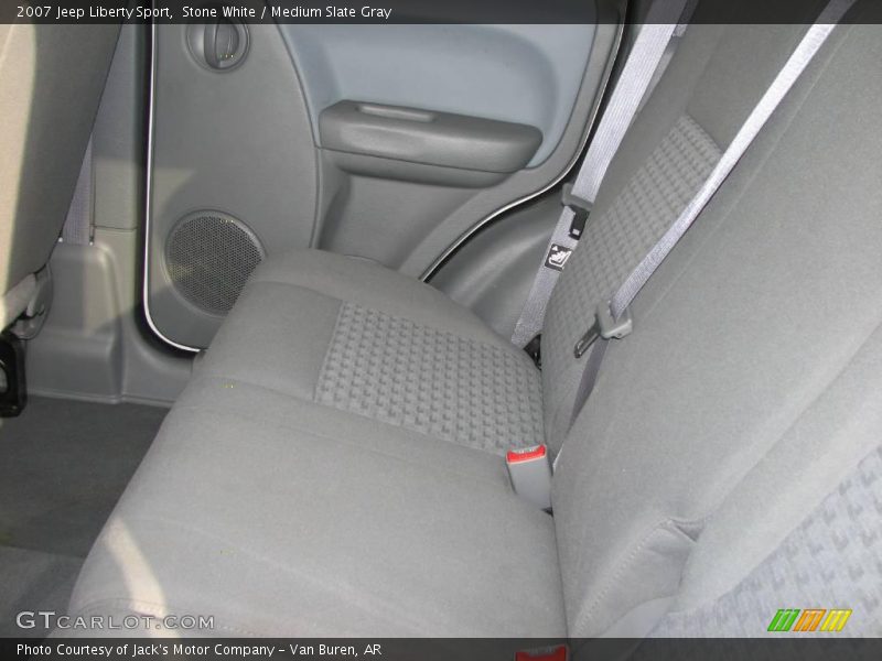 Stone White / Medium Slate Gray 2007 Jeep Liberty Sport
