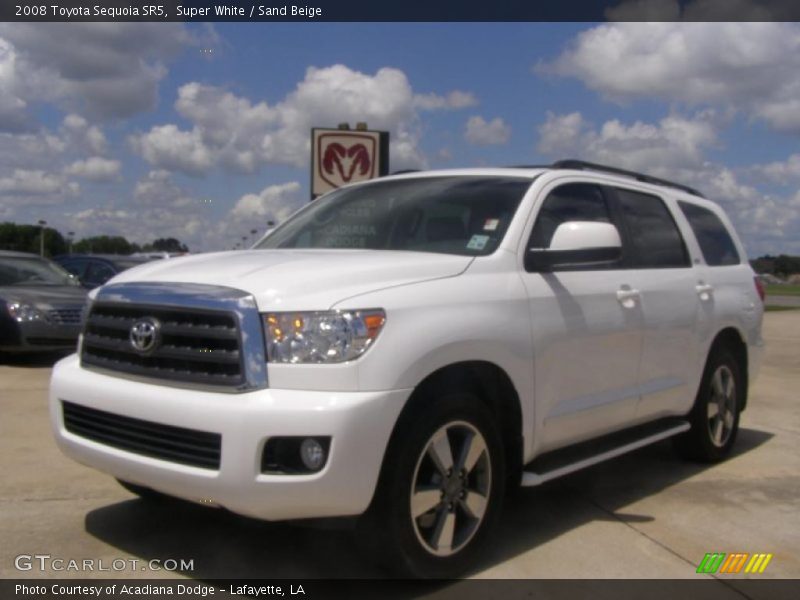 Super White / Sand Beige 2008 Toyota Sequoia SR5