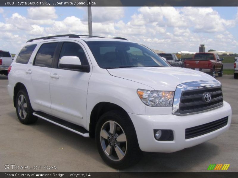 Super White / Sand Beige 2008 Toyota Sequoia SR5