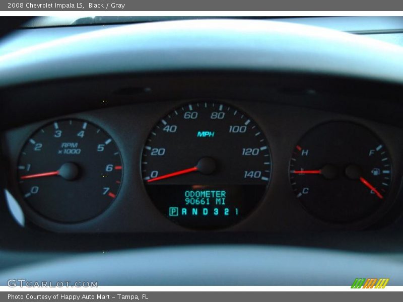 Black / Gray 2008 Chevrolet Impala LS