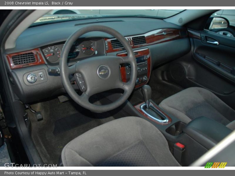 Black / Gray 2008 Chevrolet Impala LS