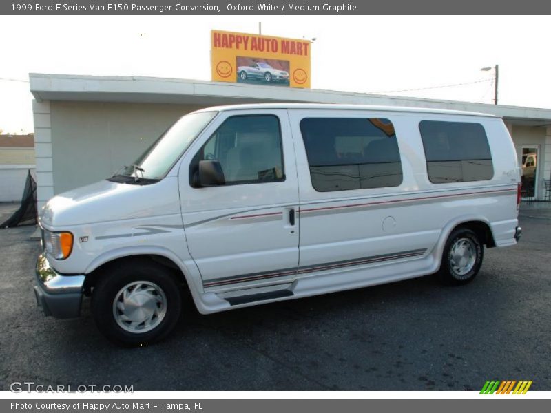 Oxford White / Medium Graphite 1999 Ford E Series Van E150 Passenger Conversion