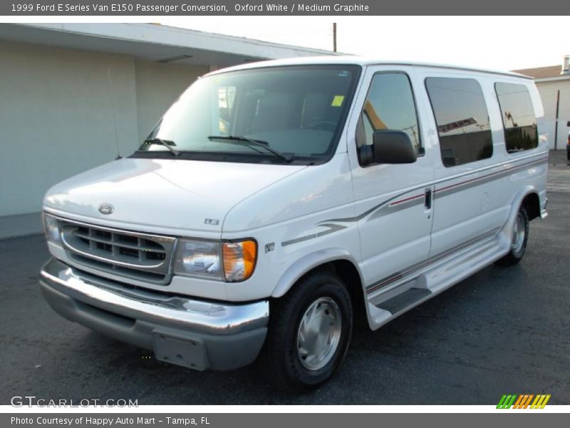 Oxford White / Medium Graphite 1999 Ford E Series Van E150 Passenger Conversion