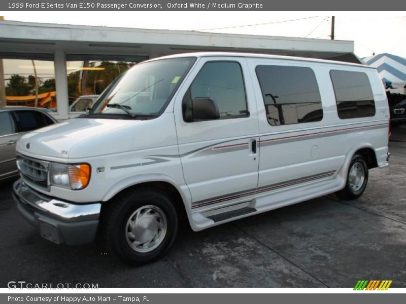 Oxford White / Medium Graphite 1999 Ford E Series Van E150 Passenger Conversion