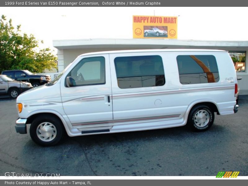 Oxford White / Medium Graphite 1999 Ford E Series Van E150 Passenger Conversion