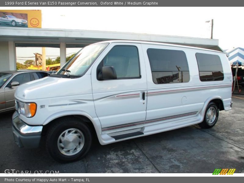 Oxford White / Medium Graphite 1999 Ford E Series Van E150 Passenger Conversion