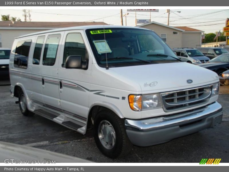 Oxford White / Medium Graphite 1999 Ford E Series Van E150 Passenger Conversion