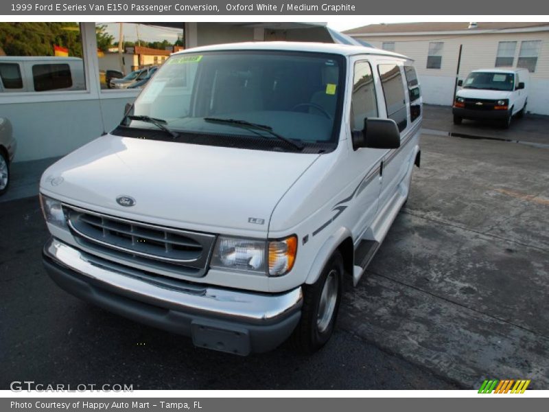 Oxford White / Medium Graphite 1999 Ford E Series Van E150 Passenger Conversion