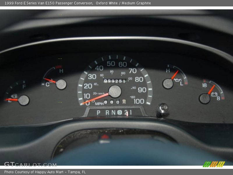 Oxford White / Medium Graphite 1999 Ford E Series Van E150 Passenger Conversion