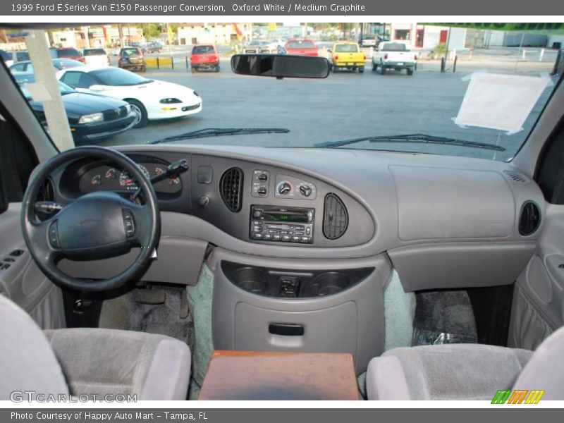 Oxford White / Medium Graphite 1999 Ford E Series Van E150 Passenger Conversion