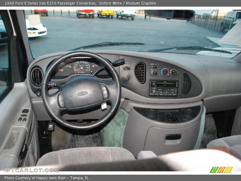 Oxford White / Medium Graphite 1999 Ford E Series Van E150 Passenger Conversion