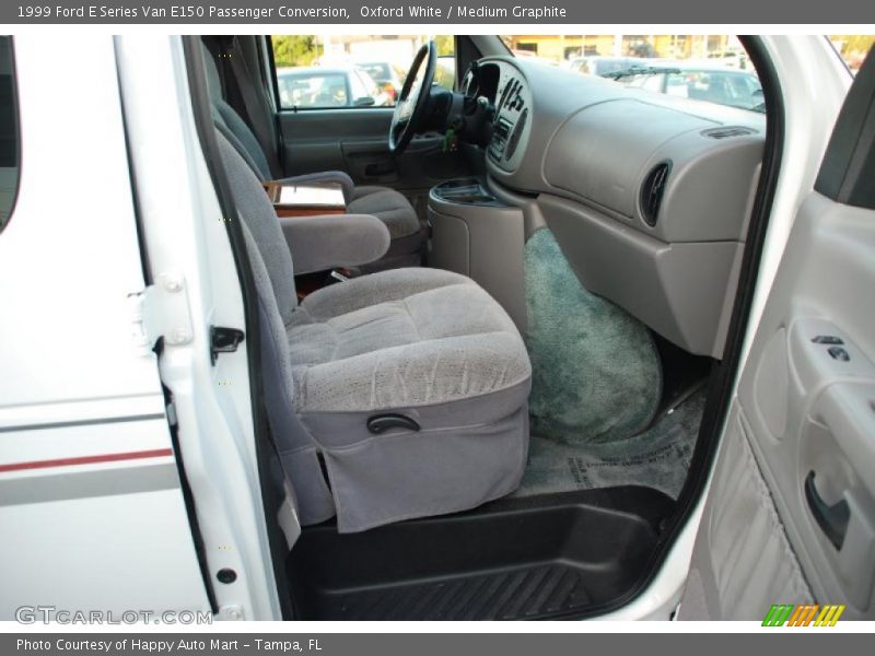 Oxford White / Medium Graphite 1999 Ford E Series Van E150 Passenger Conversion