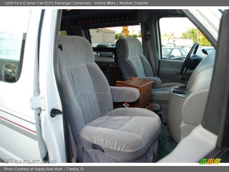 Oxford White / Medium Graphite 1999 Ford E Series Van E150 Passenger Conversion