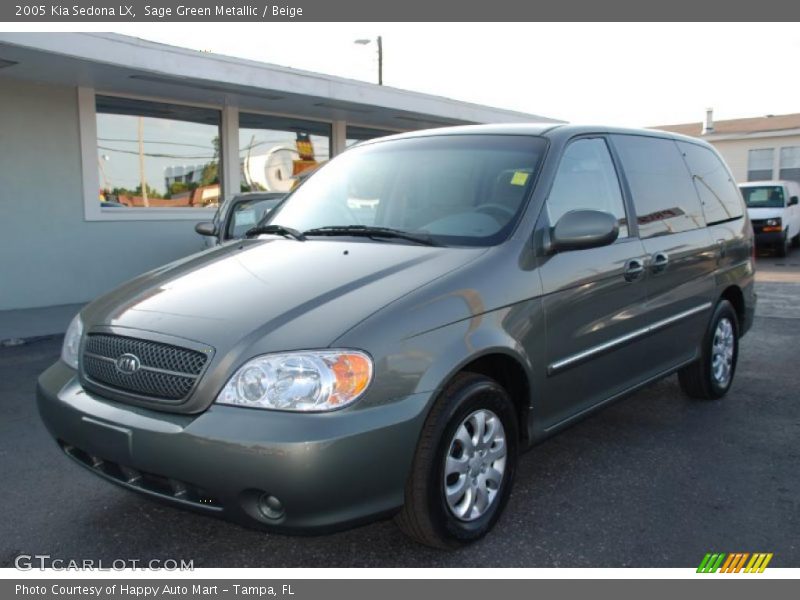 Sage Green Metallic / Beige 2005 Kia Sedona LX
