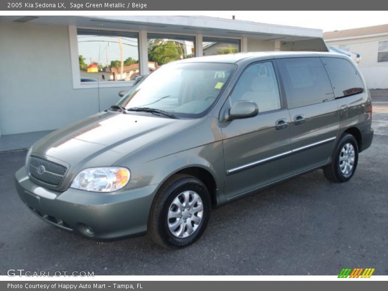 Sage Green Metallic / Beige 2005 Kia Sedona LX