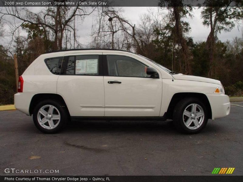Stone White / Dark Slate Gray 2008 Jeep Compass Sport