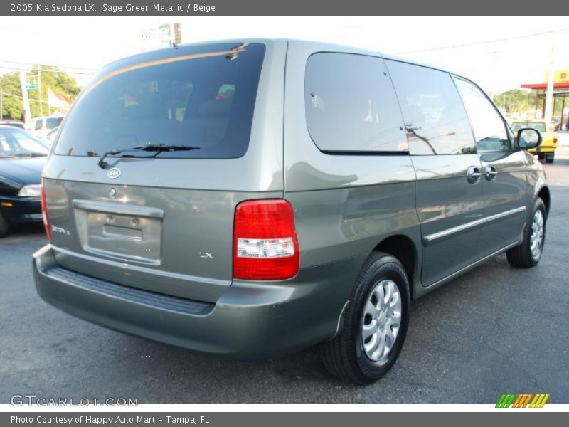 Sage Green Metallic / Beige 2005 Kia Sedona LX