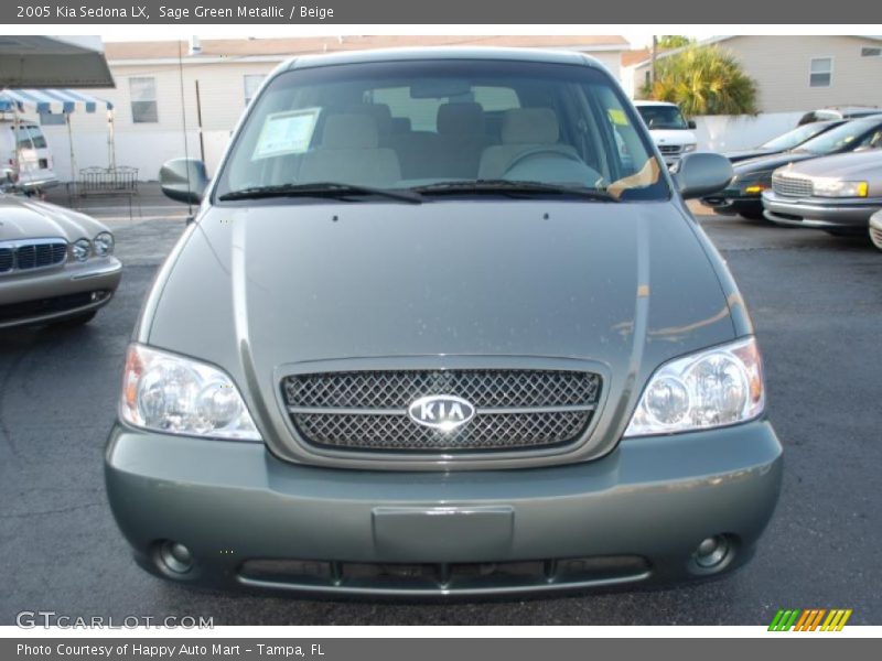 Sage Green Metallic / Beige 2005 Kia Sedona LX