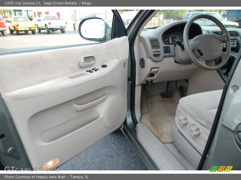 Sage Green Metallic / Beige 2005 Kia Sedona LX
