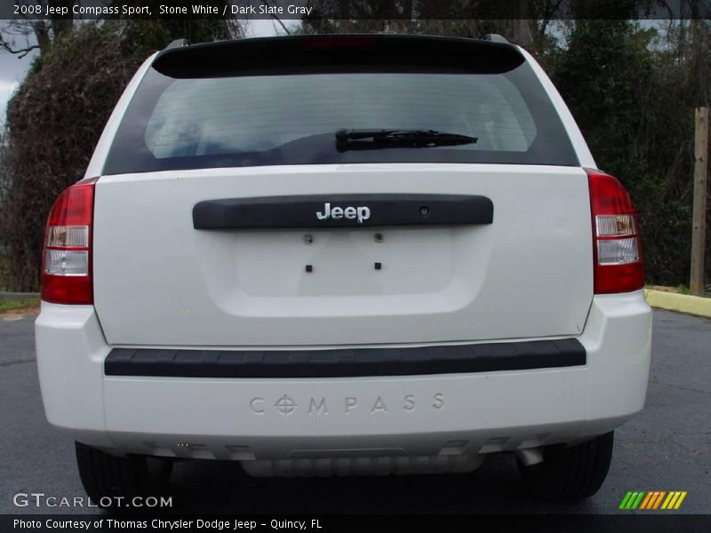 Stone White / Dark Slate Gray 2008 Jeep Compass Sport