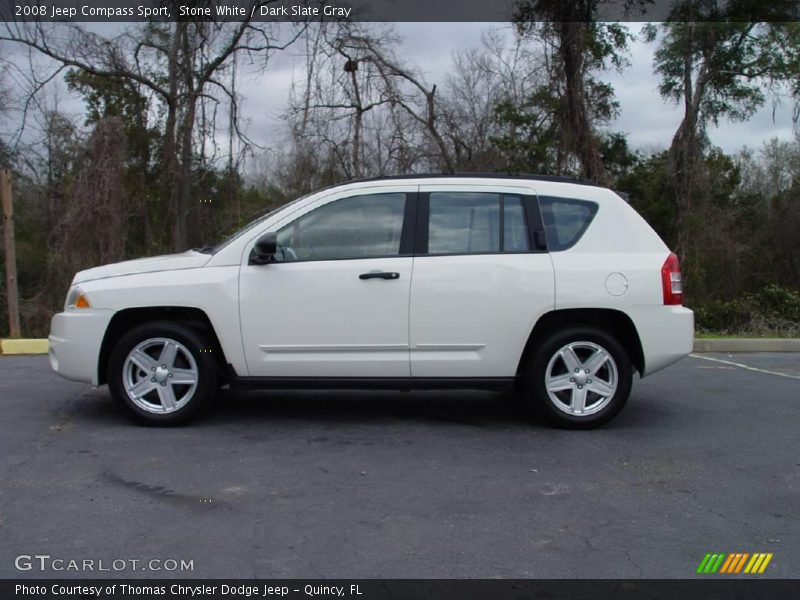 Stone White / Dark Slate Gray 2008 Jeep Compass Sport