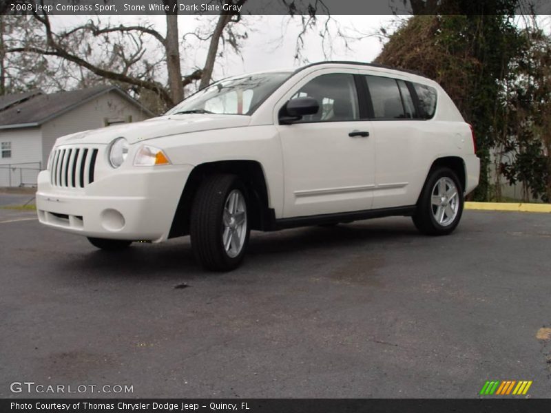 Stone White / Dark Slate Gray 2008 Jeep Compass Sport