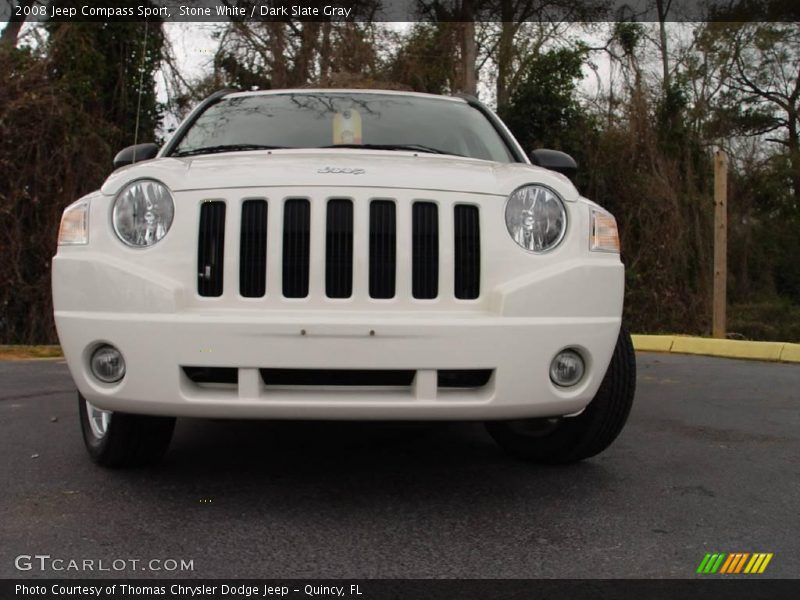 Stone White / Dark Slate Gray 2008 Jeep Compass Sport