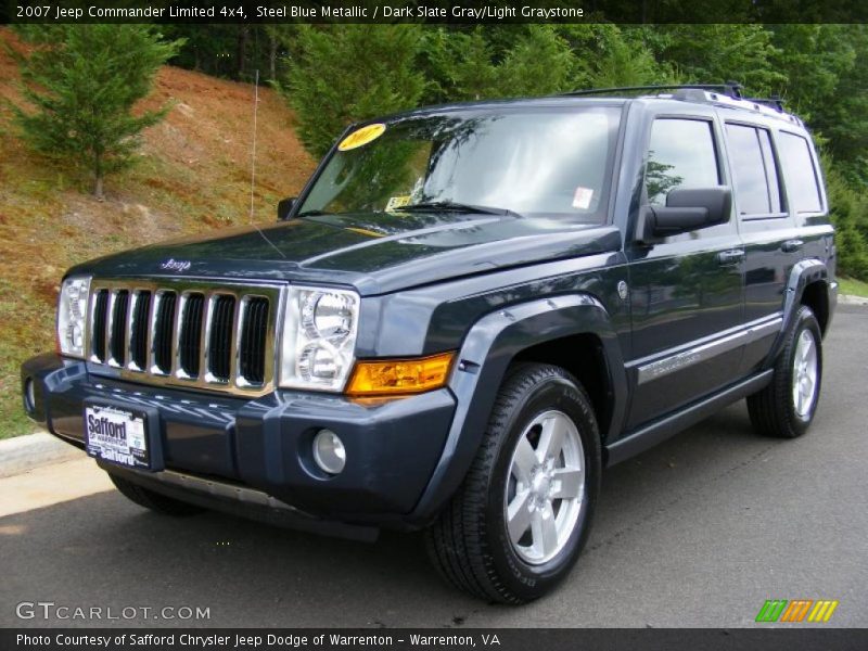 Steel Blue Metallic / Dark Slate Gray/Light Graystone 2007 Jeep Commander Limited 4x4