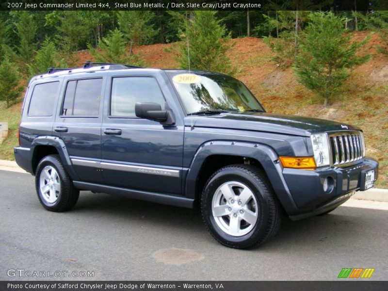 Steel Blue Metallic / Dark Slate Gray/Light Graystone 2007 Jeep Commander Limited 4x4