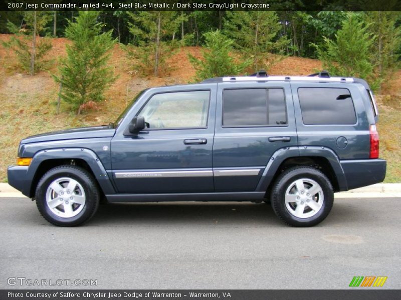 Steel Blue Metallic / Dark Slate Gray/Light Graystone 2007 Jeep Commander Limited 4x4