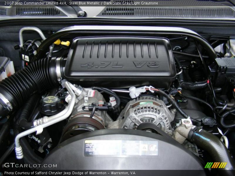 Steel Blue Metallic / Dark Slate Gray/Light Graystone 2007 Jeep Commander Limited 4x4