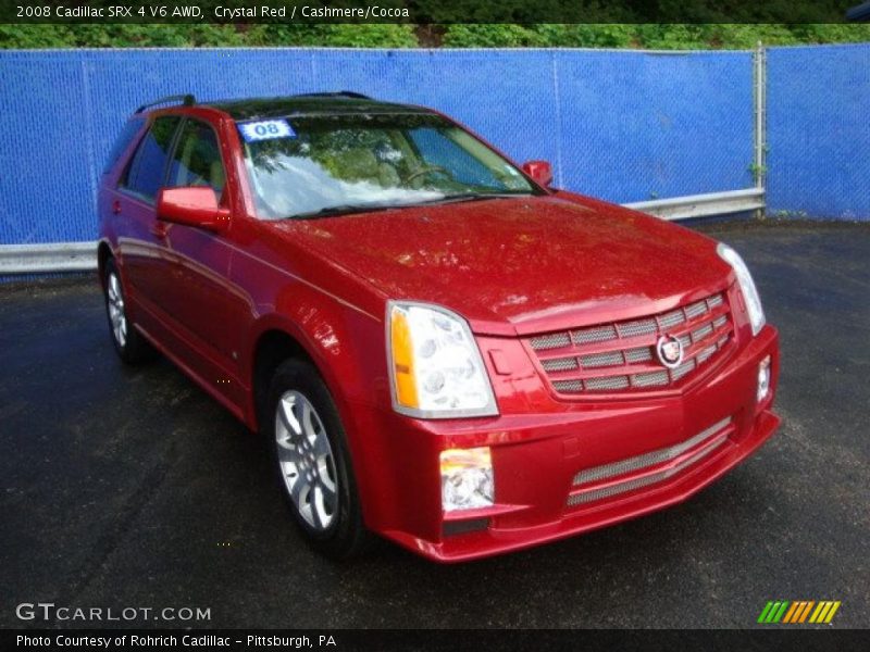 Crystal Red / Cashmere/Cocoa 2008 Cadillac SRX 4 V6 AWD